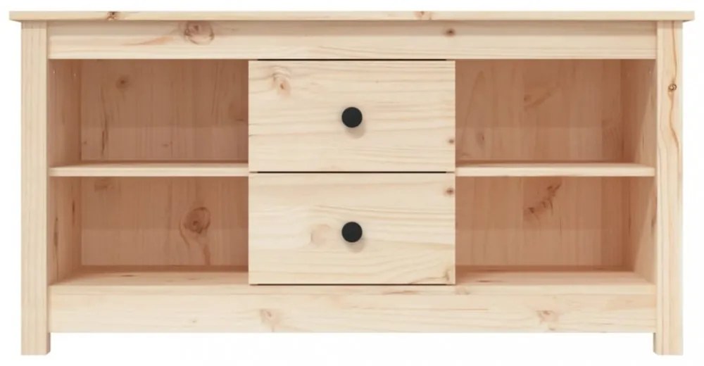 tömör fenyőfa TV-szekrény 103 x 36,5 x 52 cm