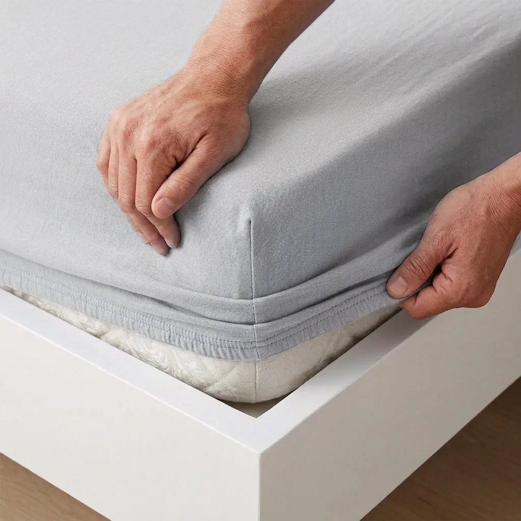 4Home DELUXE szürke pamut lepedő, 140–160 x 200 cm, 140–160 x 200 cm