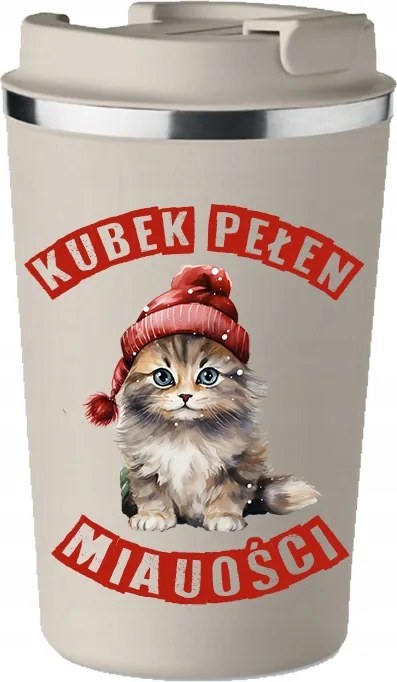 Thermo bögre karácsonyi ajándék Szeretettel Teli vicces cica