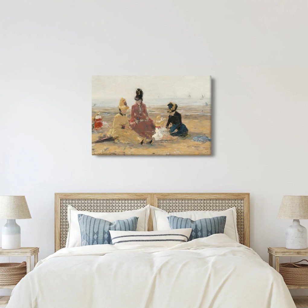 Kép - Eugène Boudin, On the Beach, Trouville, reprodukciók (90x60 cm)
