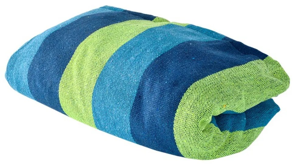 Kék-zöld HAMMOCK függőágy 2 személyes 200x150 cm
