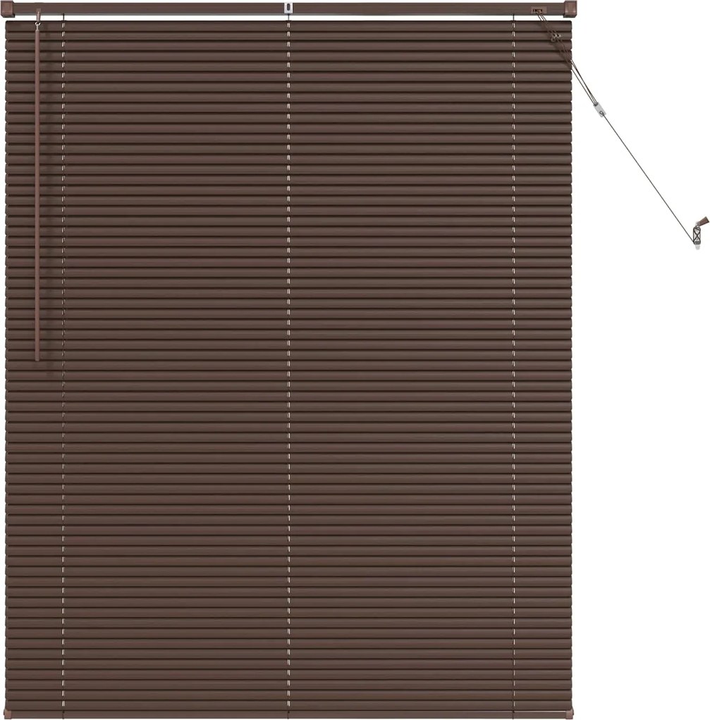 vidaXL Zsaluzia Állítható Sötét barna mintával 150 x 120 cm PVC