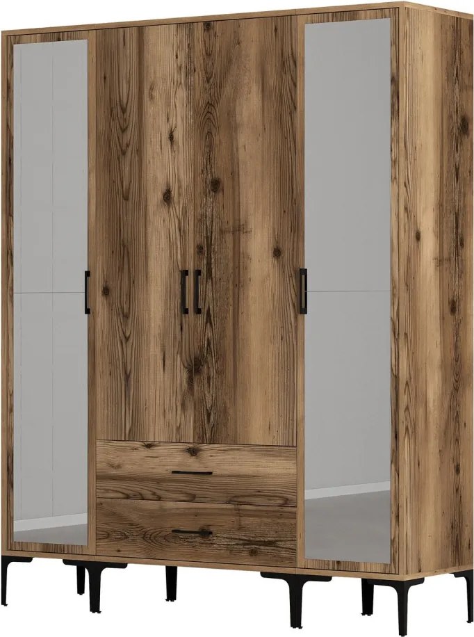 Kumsal gardróbszekrény, dió, 160 cm – TR845HCT5477