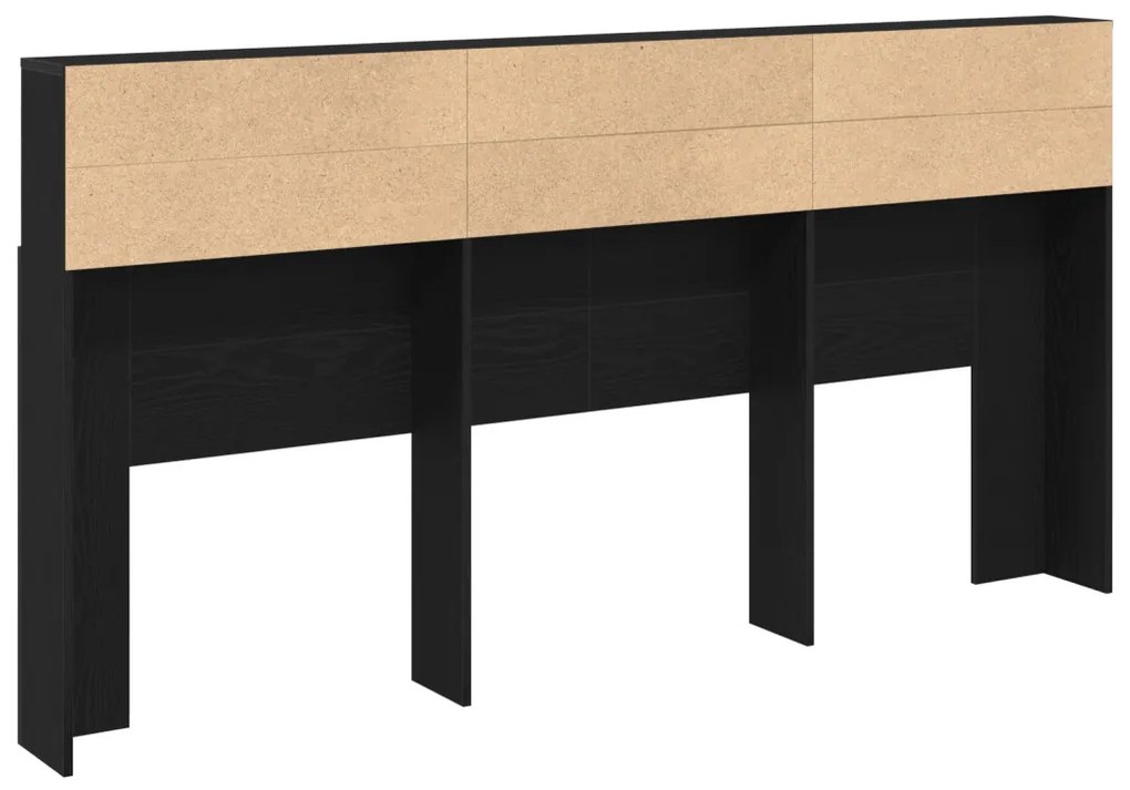 Fejhajtó szekrény Musta tammi 200 x 19 x 103.5 cm Műanyag Fa