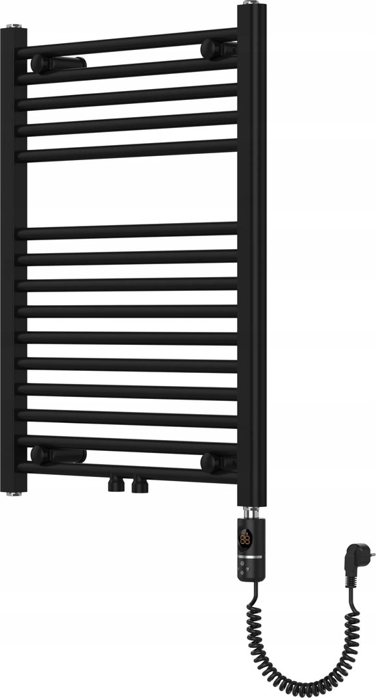 Fürdőszobai radiátor Elektromos 300 Watt CA300WCZM 720 x 550 mm, Fekete matt