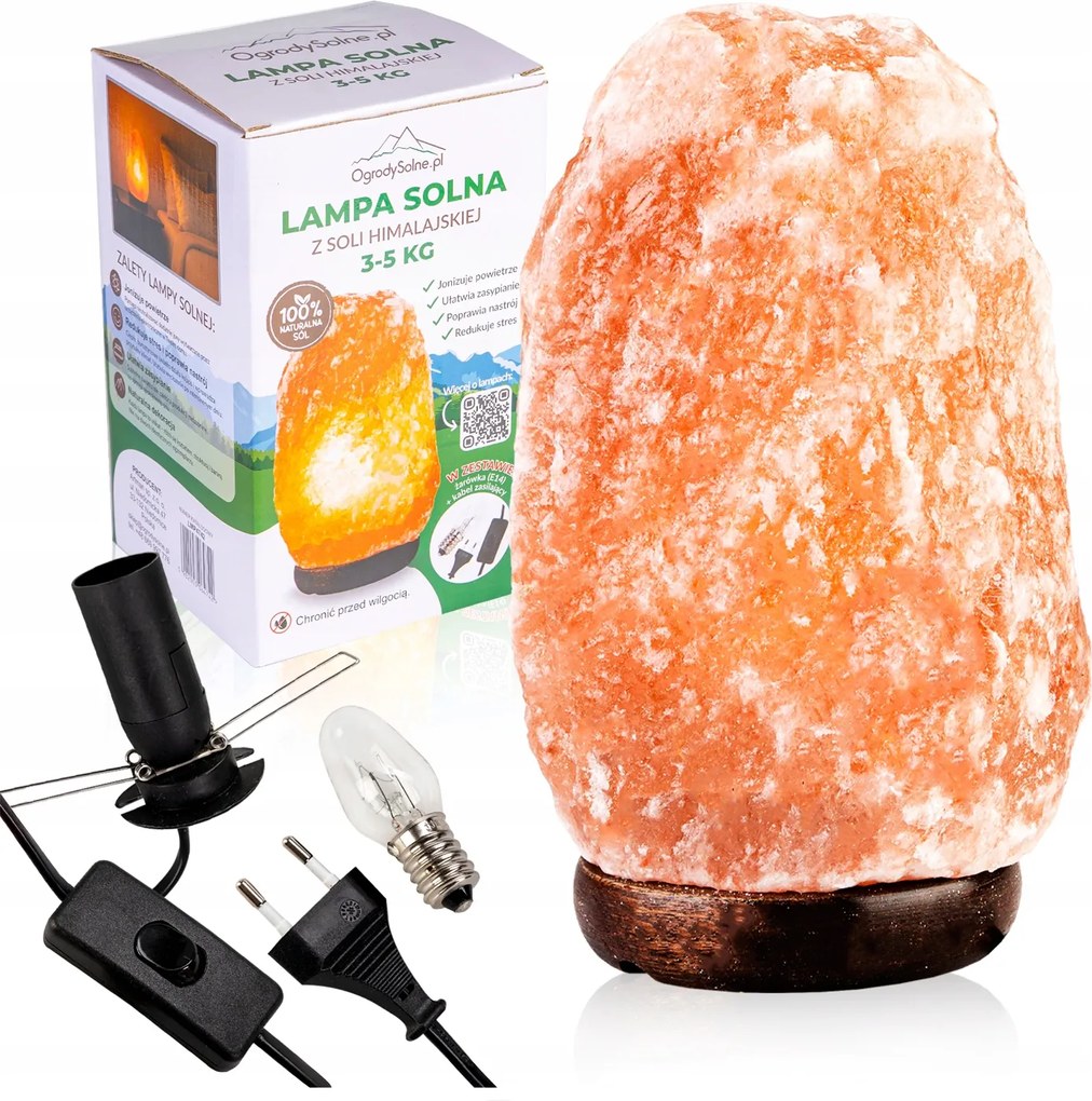 Sólámpa 3-5 kg Himalája só Ionizátor Éjszakai Lámpa Természetes Só