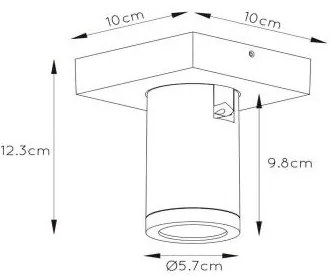 Lucide 09930/05/31 - LED Dimmelhető spotlámpa TAYLOR 1xGU10/5W/230V IP44
