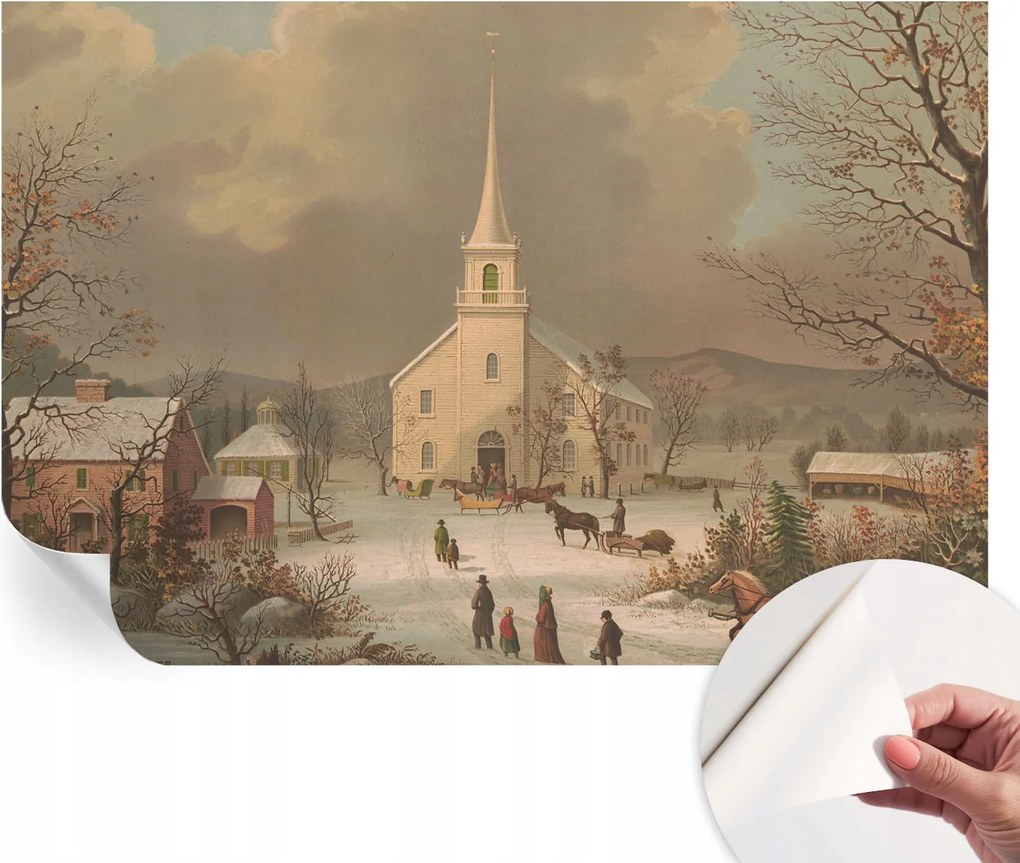 Öntapadós fali fotótapéta Hálószobába Téli tájkép 104x70 cm