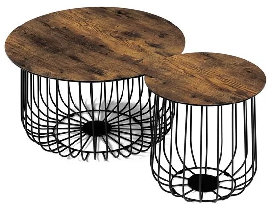 Dohányzóasztal 60×60 cm, MDF, Vad Tölgy. AF-3007 OLW