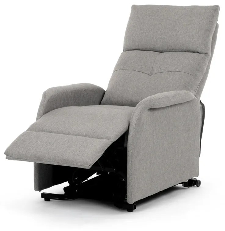 Fotoliu TV și Relax Controlat electric În culoare gri-crem