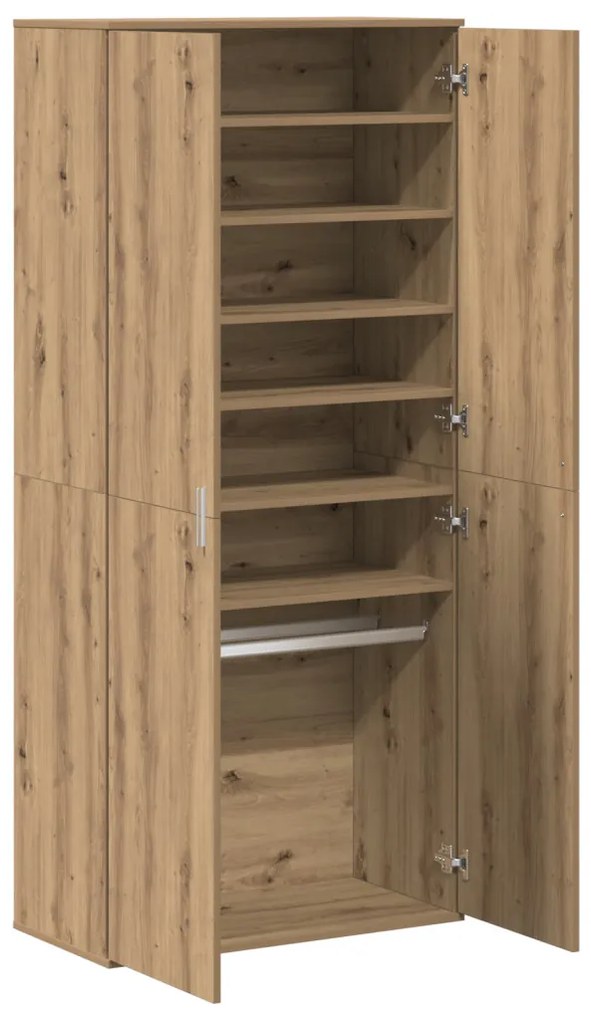 Highboard Kézműves Tölgy 80x39x178 cm Mérnöki Fa