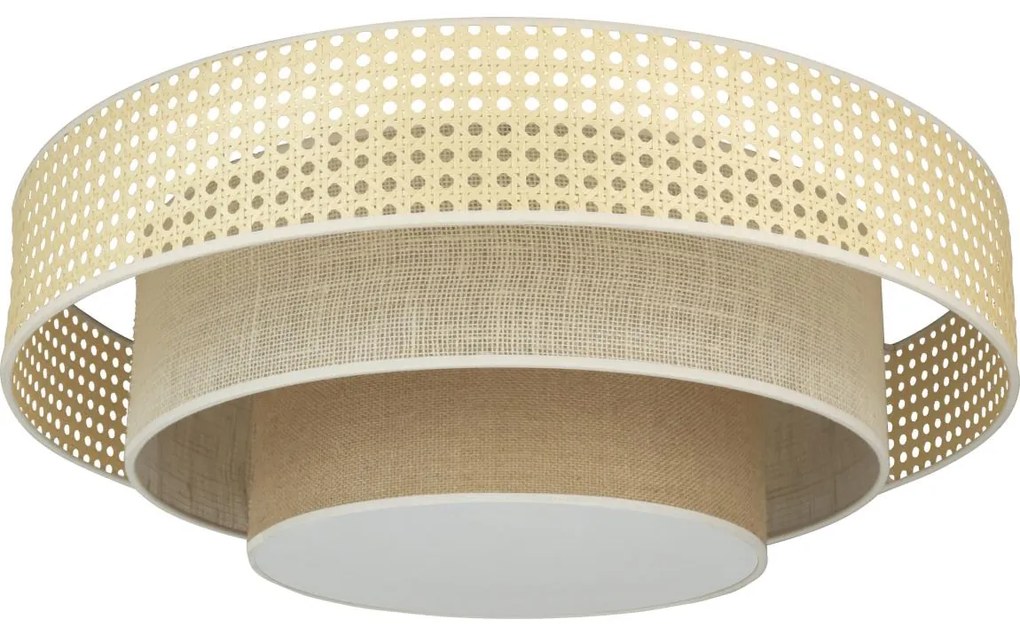 Duolla - LED Mennyezeti lámpa LUNETA LED/26W/230V átm. 60 cm 4000K rattan/bézs