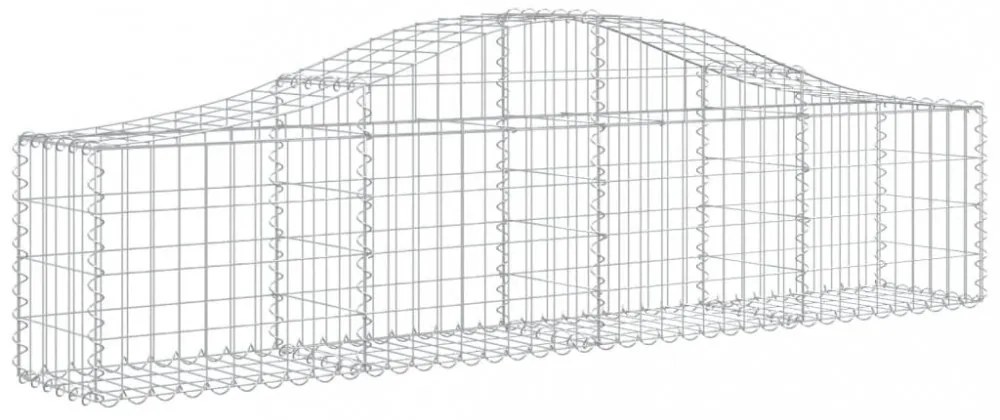 5 db íves horganyzott vas gabion kosár 200x30x40/60 cm