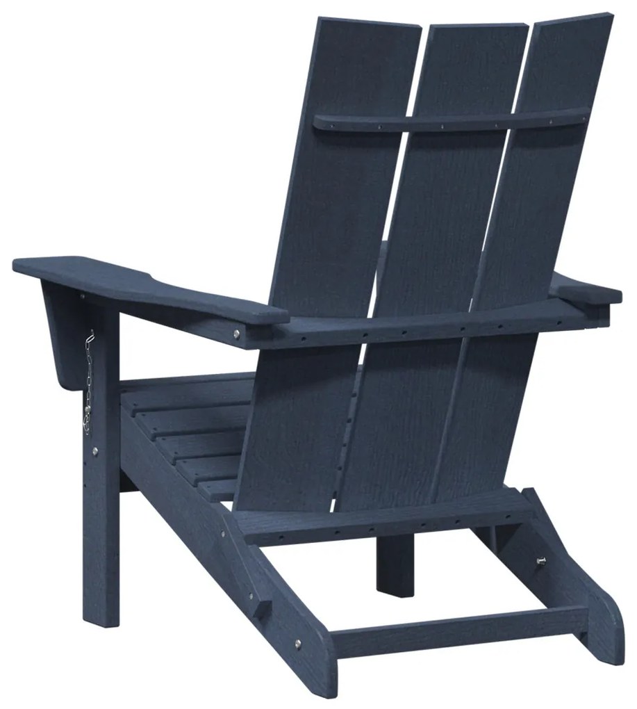 Összecsukható Adirondack Székek 2 db Tengerészkék 74.5x80.5x90 cm HDPE