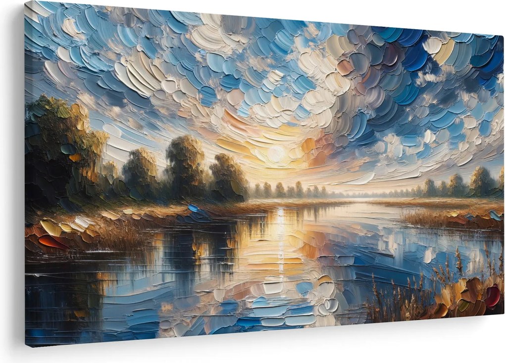 Kép - Napfestmény a víz felett (90x60 cm)