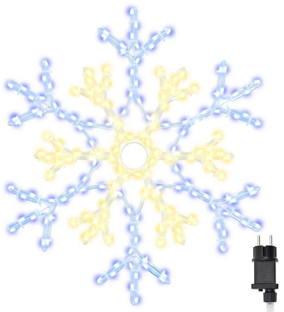 Karácsonyi Hópehely Meleg fehér 56 x 49 x 0.7 cm PVC