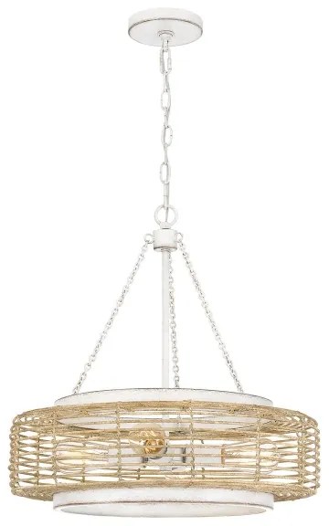 Quoizel QZ-WAYLON-4P-AWH - Láncos csillár WAYLON 4xE27/60W/230V Ø 50,4 cm