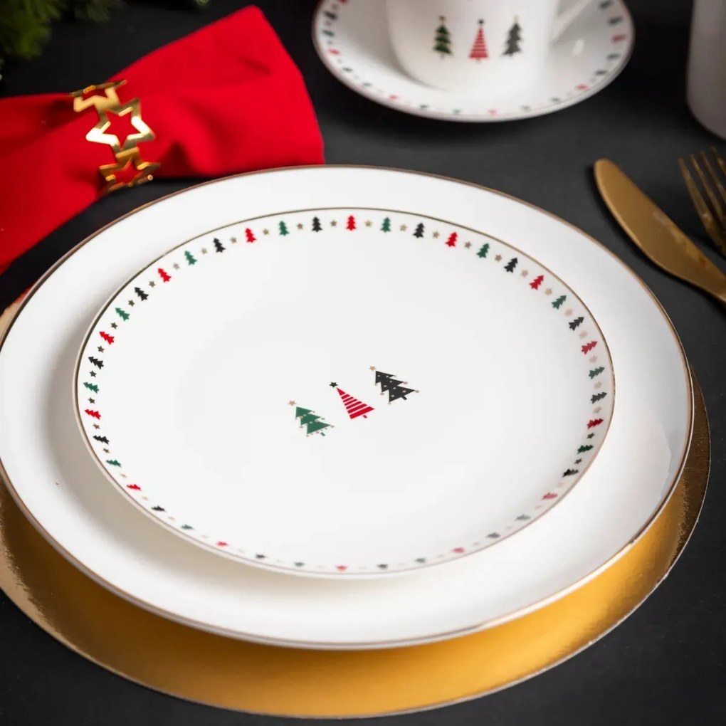 Altom porcelán desszert tál Modern Tree 20 cm