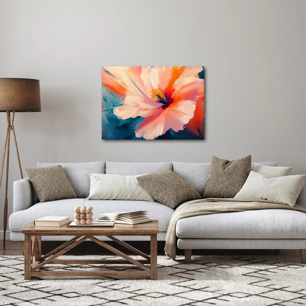 Kép - Festett virág (70x50 cm)