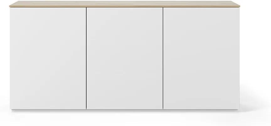 Join fehér komód tölgyfa dekor fedlappal, 180 x 84 cm - TemaHome