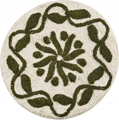 Kerek kerek fürdőszobaszőnyeg, zöld, Madam Stoltz