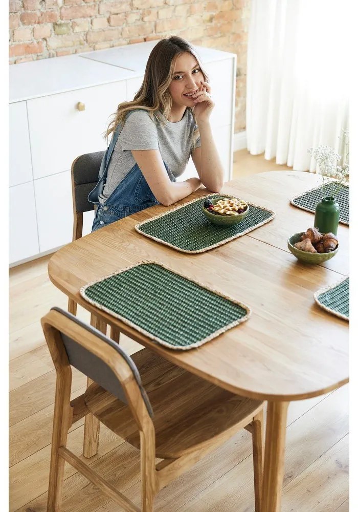 Natúr színű tölgyfa bővíthető étkezőasztal 100x180 cm Twig – The Beds