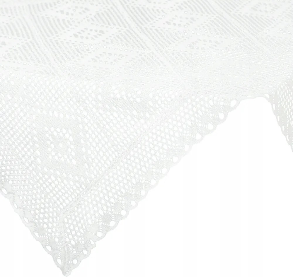 Dekoratív Abrosz Olivia 85x85 Eurofirany fehér áttört