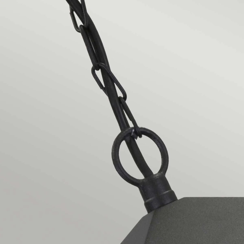 Elstead klasszikus kültéri függeszték york fekete átlátszó IP43 elsbl6b-black