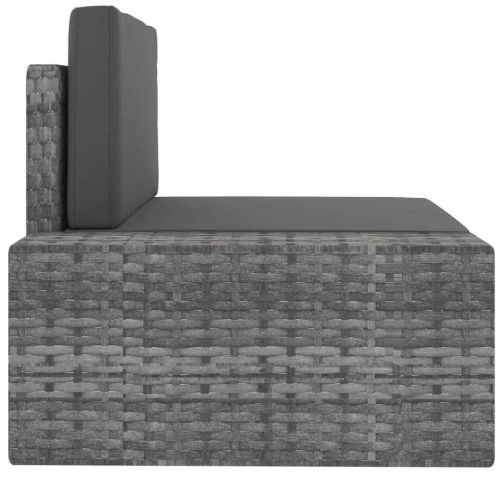 10 részes szürke polyrattan kerti ülőgarnitúra