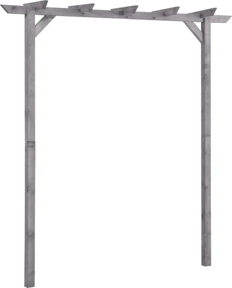 vidaXL szürke impregnált fenyőfa kerti pergola 200 x 40 x 205 cm