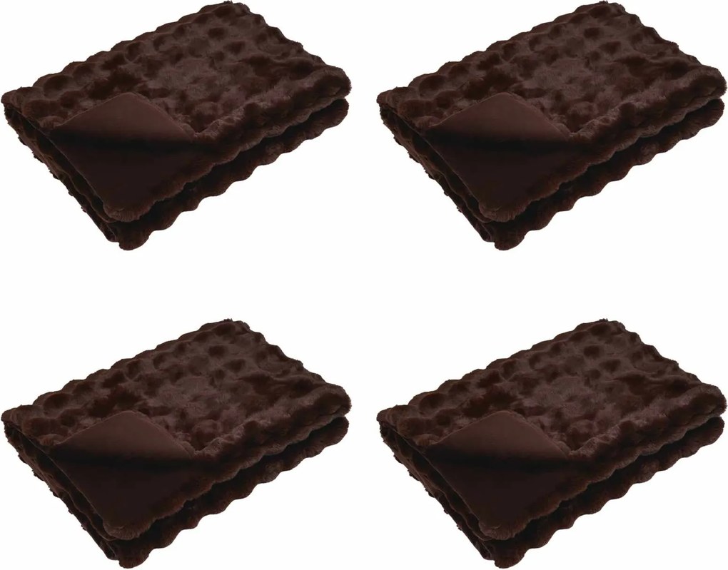 vidaXL Csúszásgátló műszőrme takaró Olite 4 pcs Teve 130 x 150 cm