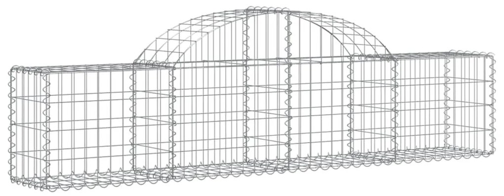 15 db íves horganyzott vas gabion kosár 200x30x40/60 cm