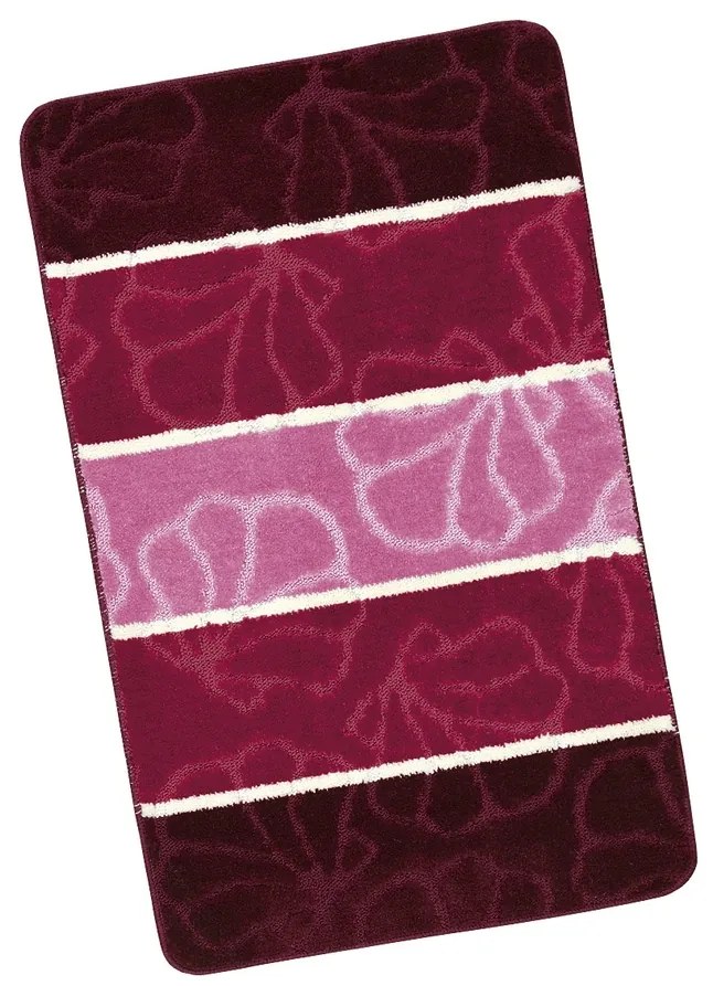 Avantgard fürdőszobaszőnyeg, bordó, kagylós, 60 x 100 cm