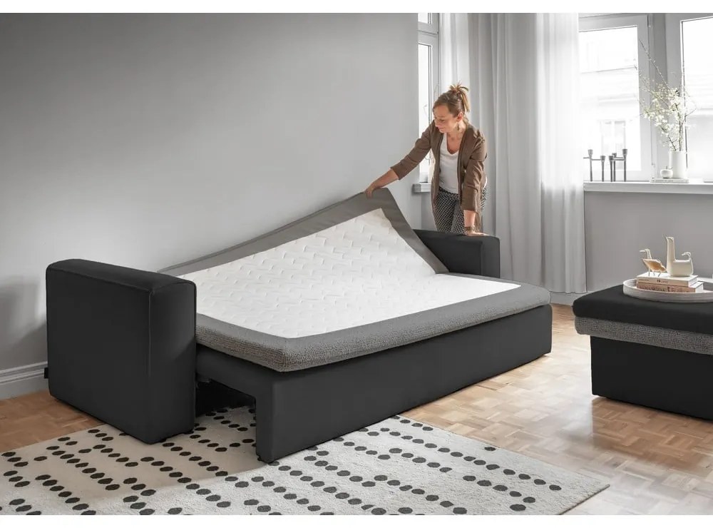 Sötétszürke kinyitható kanapé 237 cm Wilson – Miuform