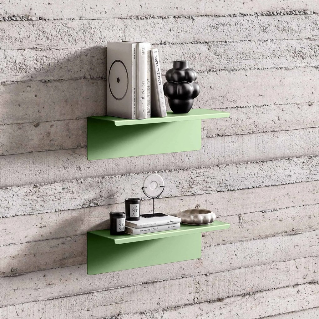 Fali polc JOANNE 400 mm, Fresh Style: pasztellzöld