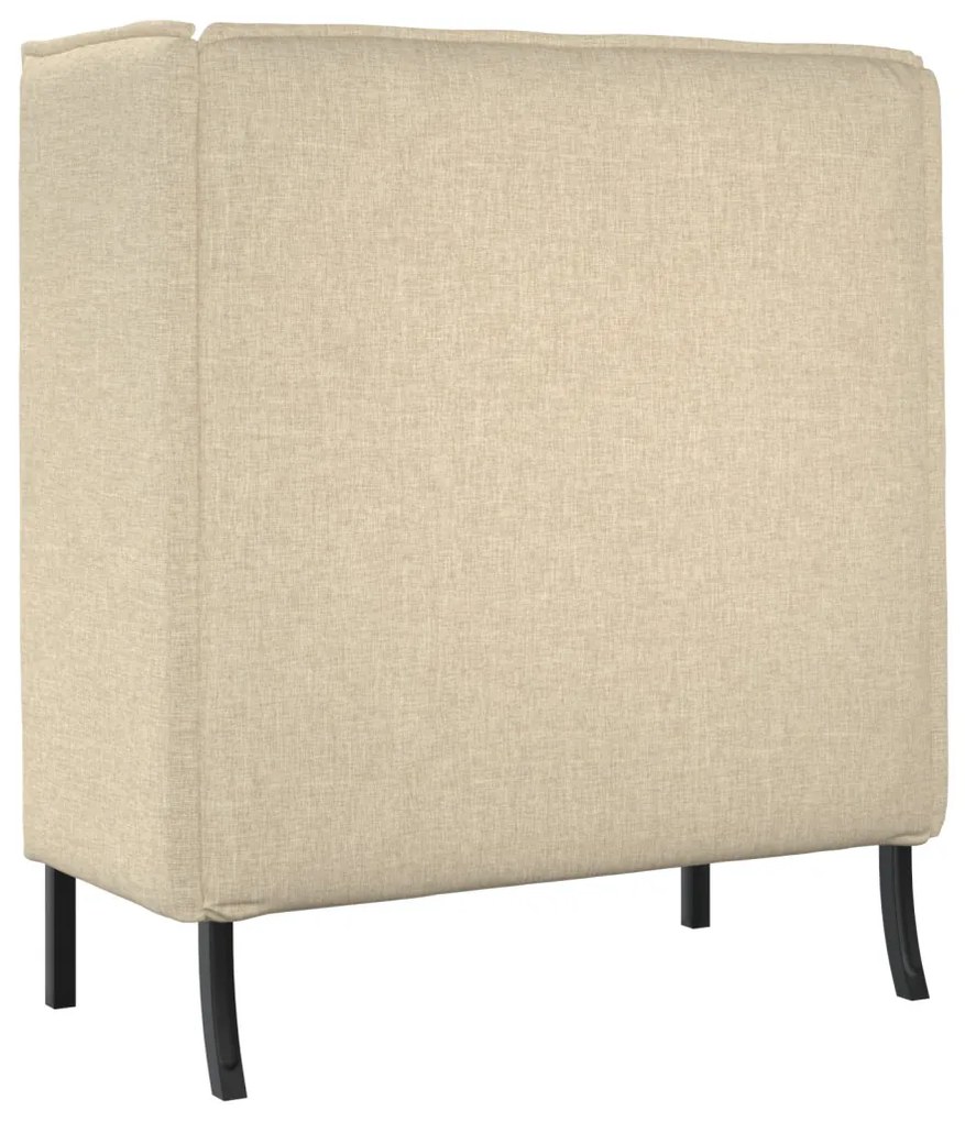 Magas Háttámlás Kanapé Krém 109x56x121 cm Textil