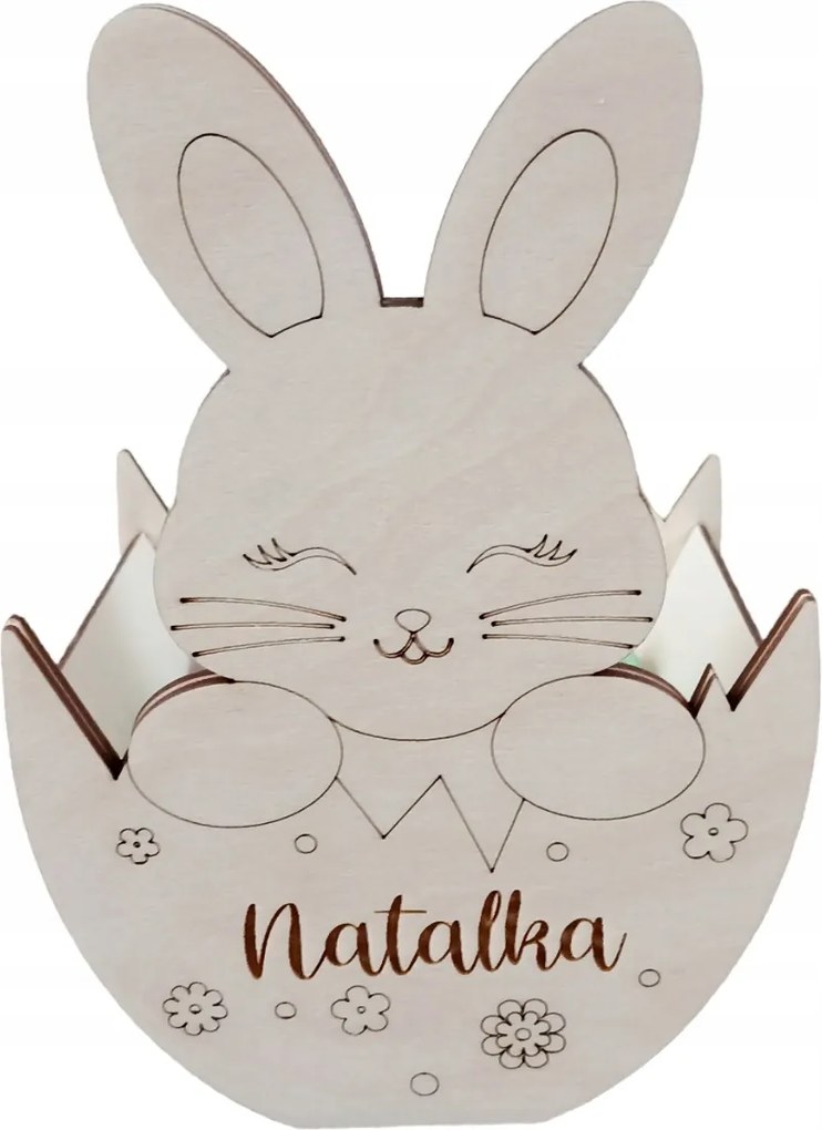 Személyre szabott nyuszi édesség dekoráció