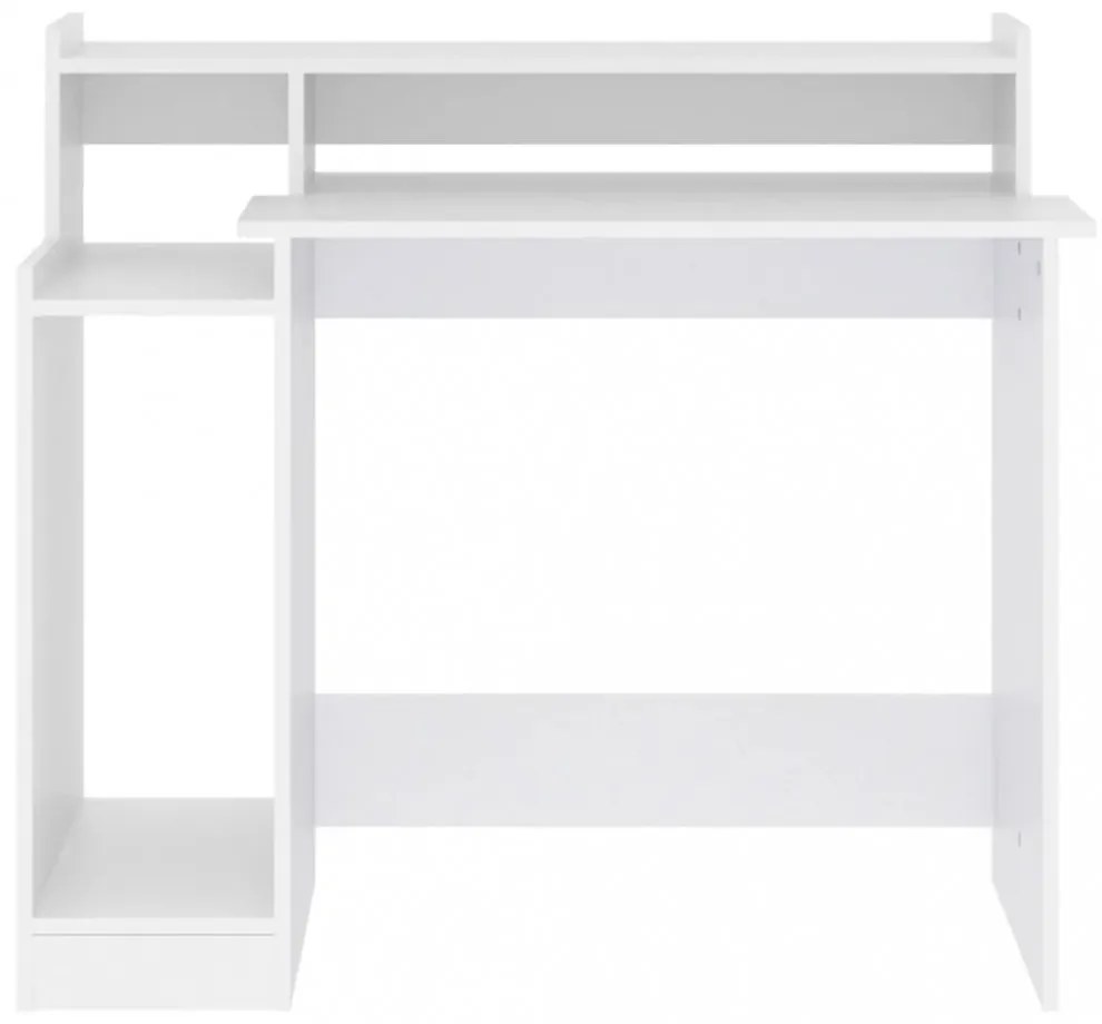 fehér szerelt fa íróasztal LED-ekkel 97 x 45 x 90 cm