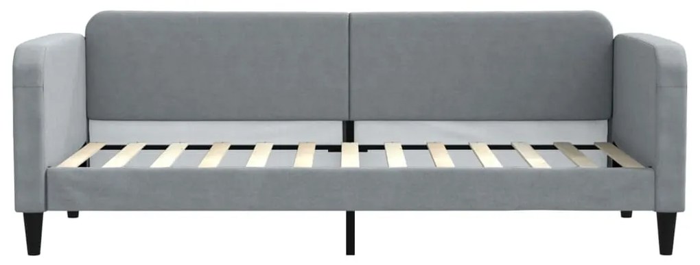 világosszürke kihúzható szövet heverő 80 x 200 cm