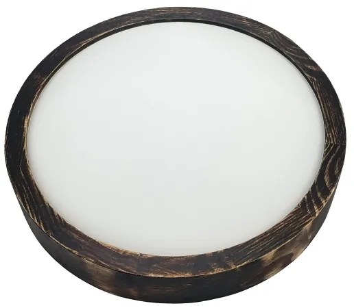 Brilagi - LED mennyezeti lámpa CARVALHO SLIM SMOKEY LED/20W/230V tölgy átm. 27,5 cm