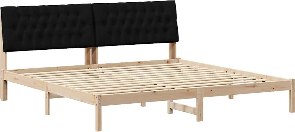vidaXL Ágykeret Kárpitozott Fejtámlával fejtámlával Barna 200 x 200 cm