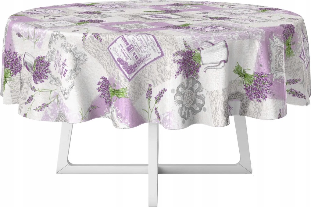 Cerata Abrosz Ceraty Virágok Levendula Keret Kerek Vastag Kör 120 cm