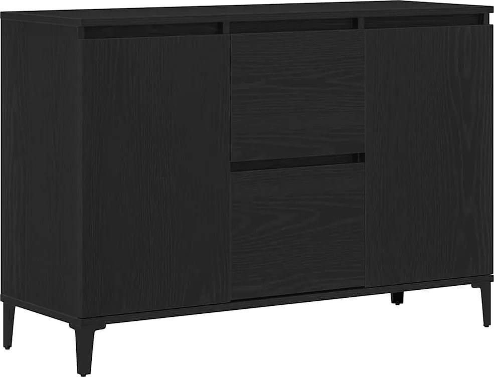 vidaXL Széf fiókkal Fekete tölgy 104 x 35 x 70 cm Faanyag