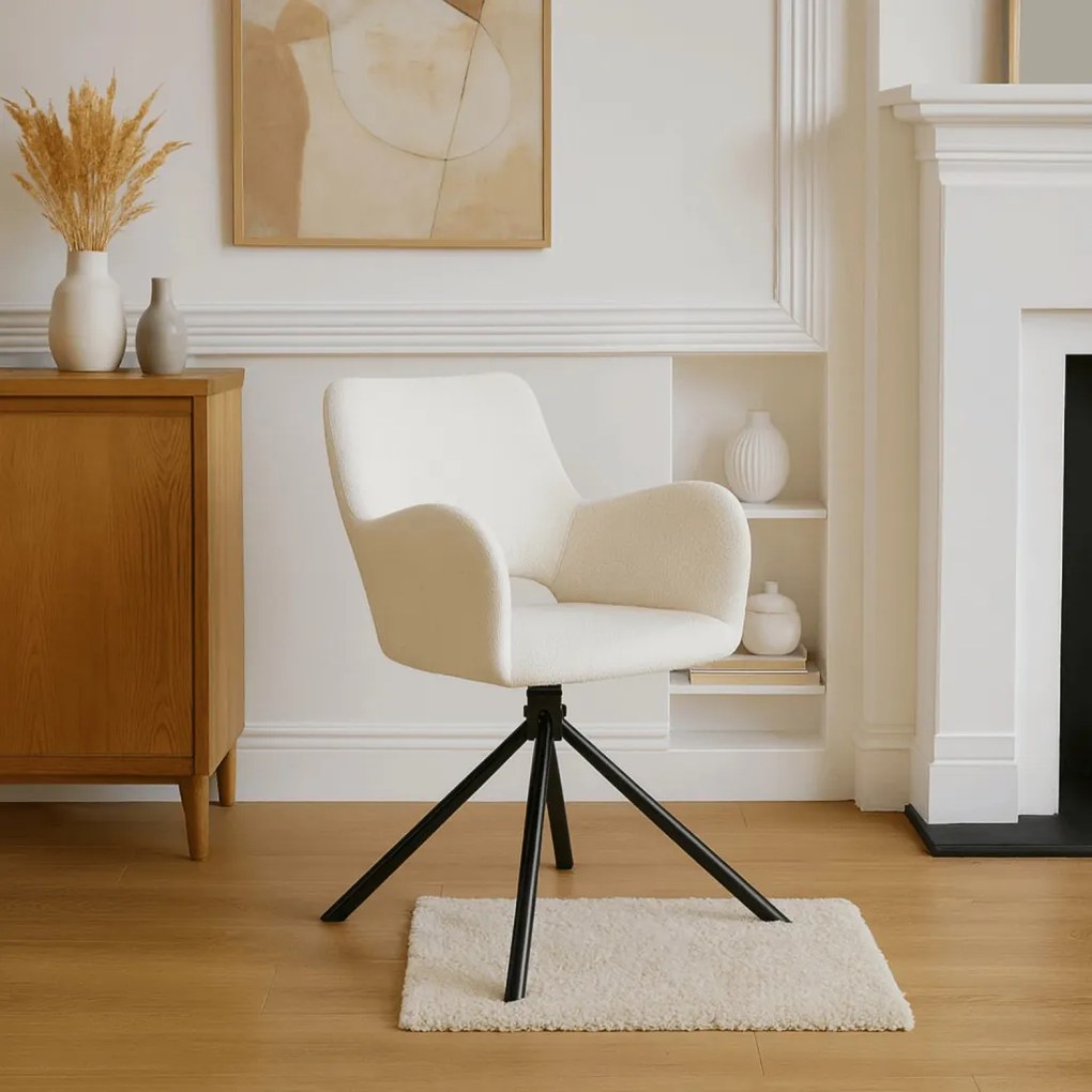 Krzesło FLAV Kremowe Boucle