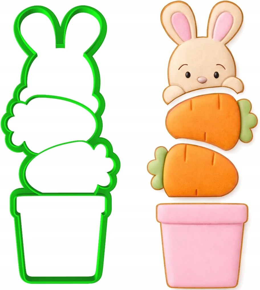 Húsvéti Mézeskalács Forma Húsvéti Nyuszi 4 Db-os Sütemény Puzzle Szett