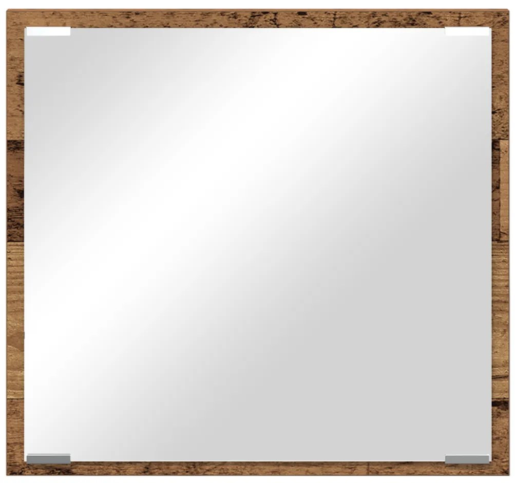 LED Fürdőszoba Tükör Régi Fa 40x8.5x37 cm Műanyag Fa