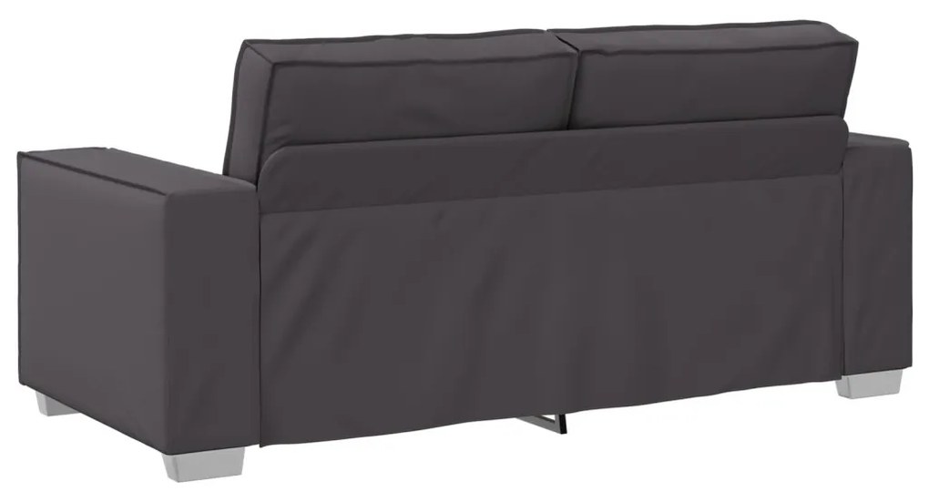Kétfős kanapé Szürke 140 cm Műbőr
