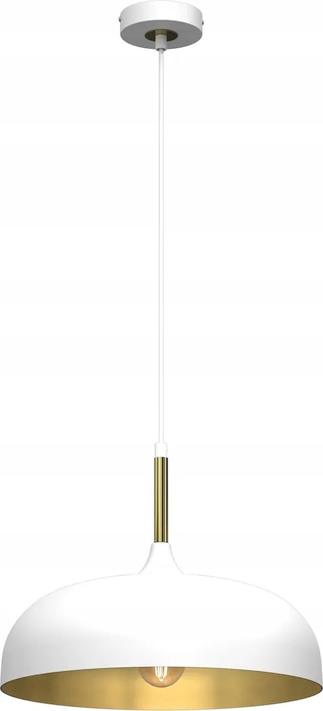 Lincoln függőlámpa 1xE27 35cm Fehér/Arany