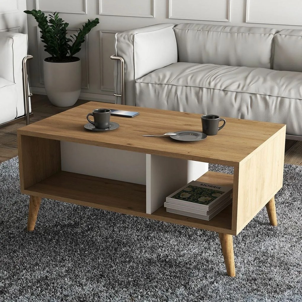 Exxen Oak and White konferenciaasztal