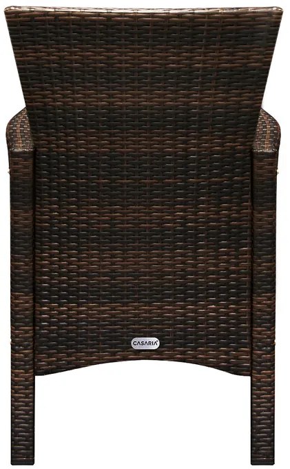 Casaria® Kerti rattan szett Berlin 1+8 - barna/fa